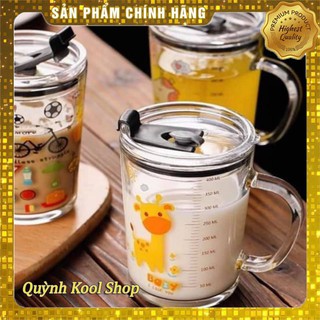 💗tặng ống hút silicon💗cốc pha sữa có chia vạch siêu yêu