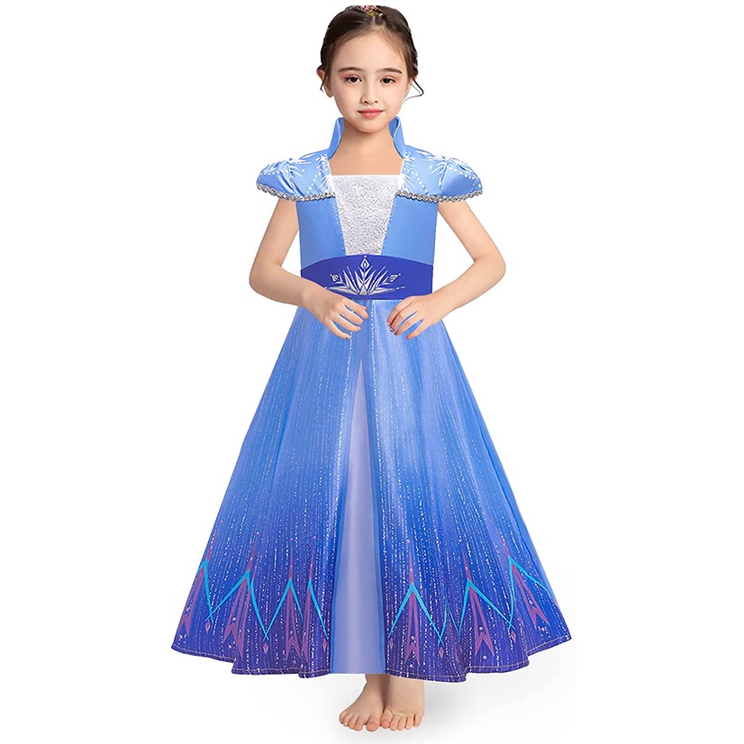 Mới Bộ Trang Phục Hóa Trang Công Chúa Băng Giá Elsa Dành Cho Bé Gái 2 Tuổi
