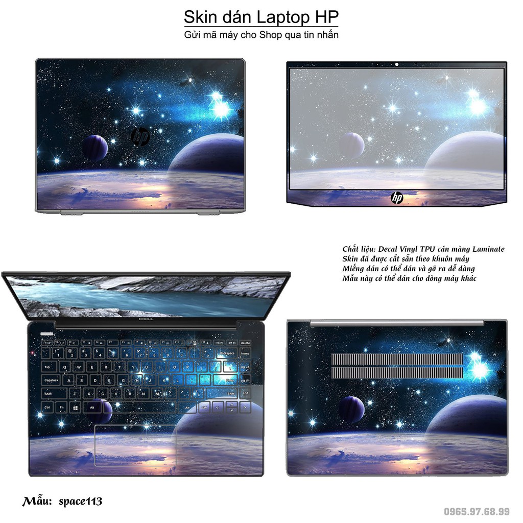 Skin dán Laptop HP in hình không gian _nhiều mẫu 19 (inbox mã máy cho Shop)