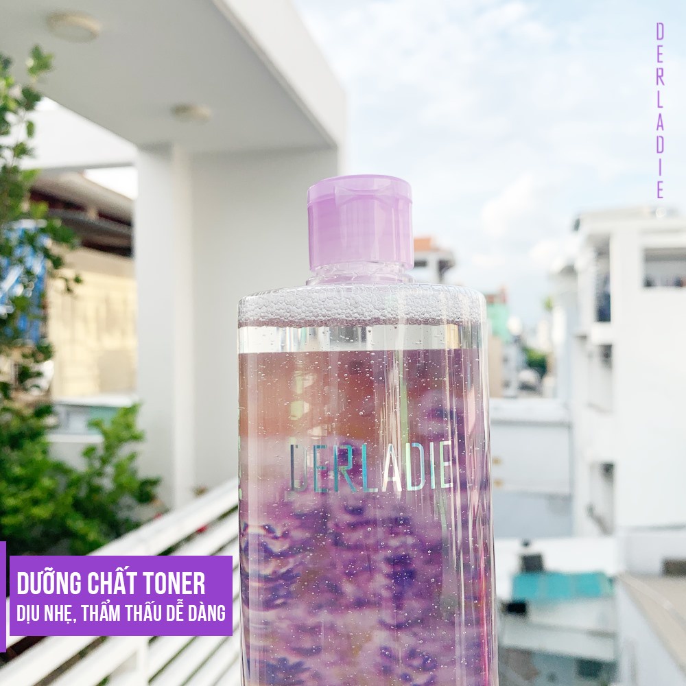 Toner Nước Hoa Hồng Lavender Oải Hương Derladie Lavender Natural Moisture Toner 500ml Nhập Khẩu HÀN QUỐC CHÍNH HÃNG