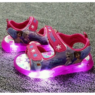 Giày sandal Elsa có đèn led mẫu mới nhất cho bé size 28
