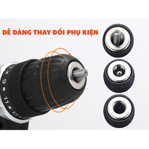 MÁY KHOAN AOTUO BẮT VÍT CẦM TAY DÙNG PIN SẠC RỜI 12V