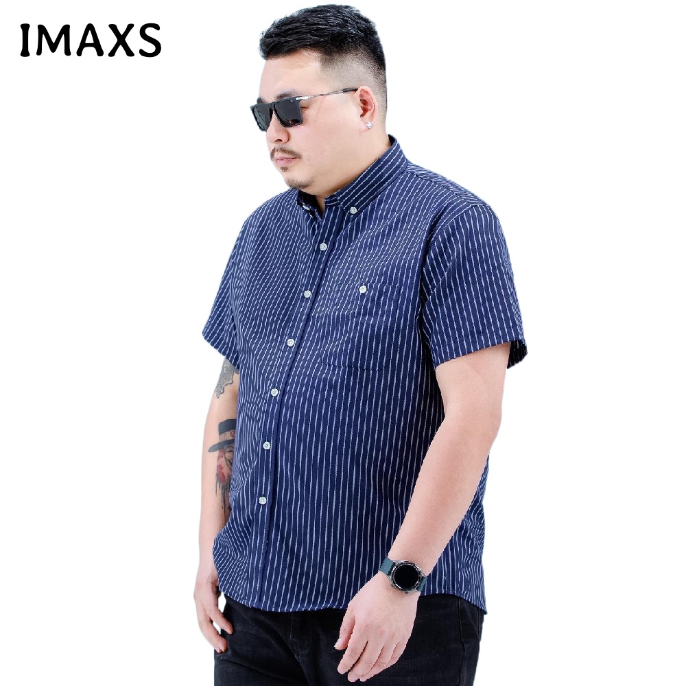 Áo Sơ Mi Tay Ngắn Kẻ Sọc Size Lớn 60-175KG Cho Nam