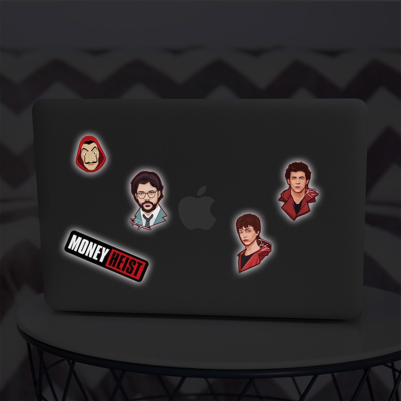 Sticker Reflective Hình Dán Phản Quang 3M Premium - Sticker Factory - chủ đề 14 Character Money Heist