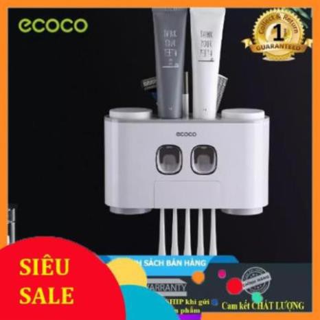 Bộ Nhả Kem Đánh Răng ECOCO Cao Cấp Kèm 2 Cốc, 4 Cốc - 1802