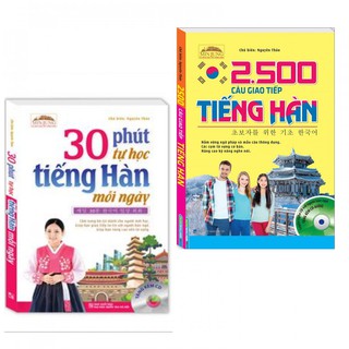 Combo 30 Phút Tự Học Tiếng Hàn Mỗi Ngày + 2500 Câu Giao Tiếp Tiếng Hàn
