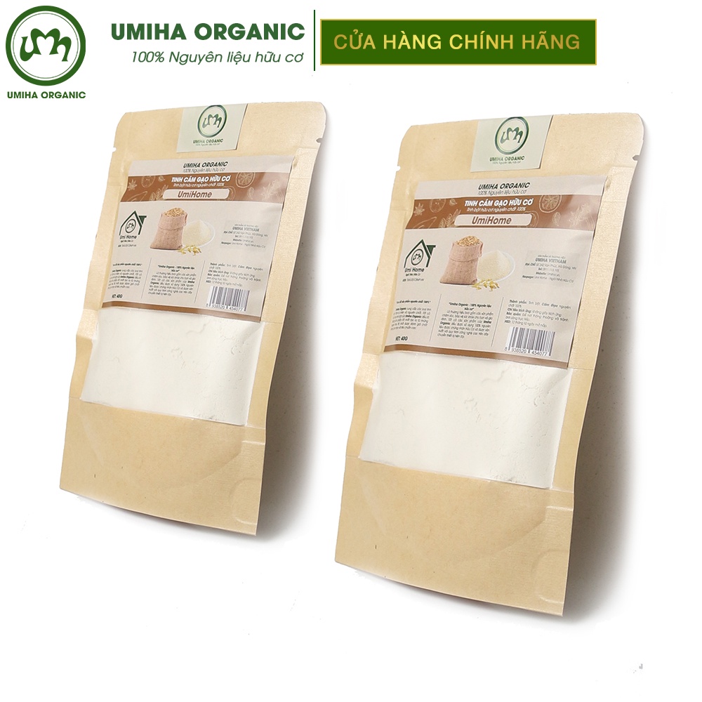 Bột Cám Gạo đắp mặt nạ hữu cơ UMIHOME nguyên chất | Rice Bran Flour 100% Organic 35G