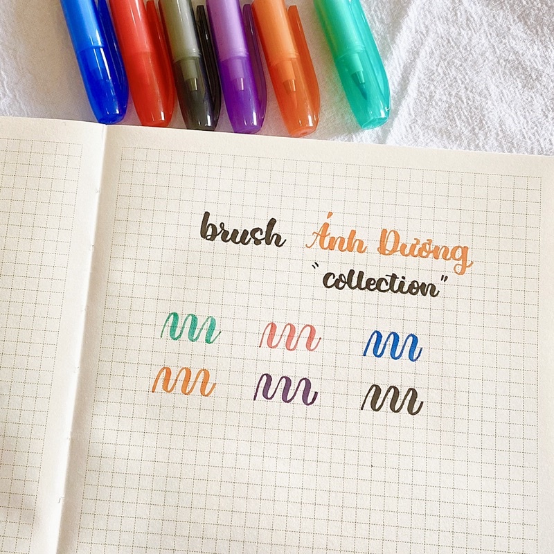 Bộ bút Brush Ánh Dương luyện Calligraphy - Samy Study Stationery