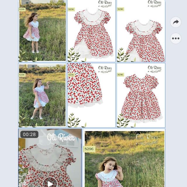 Váy Cherry Cô gái Hà Lan