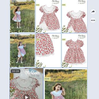 Váy Cherry Cô gái Hà Lan