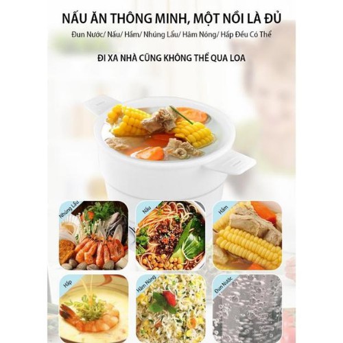 Nồi Điện Đa Năng Gấp Gọn Nấu Lẩu, Mì, Hấp, Cháo