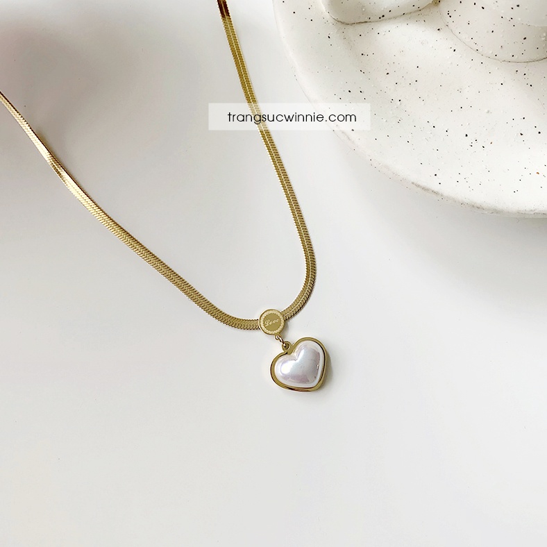 Dây chuyền nữ titan choker ngtrai