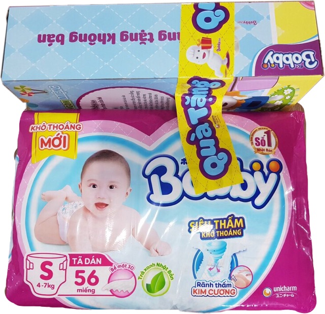 [TẶNG BỘ ĂN DẶM]Tả dán Bobby size S56