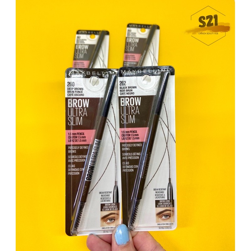 [Bản Canada] Chì Kẻ Lông Mày Kèm Đầu Chải Maybelline Brow Ultra Slim 90mg