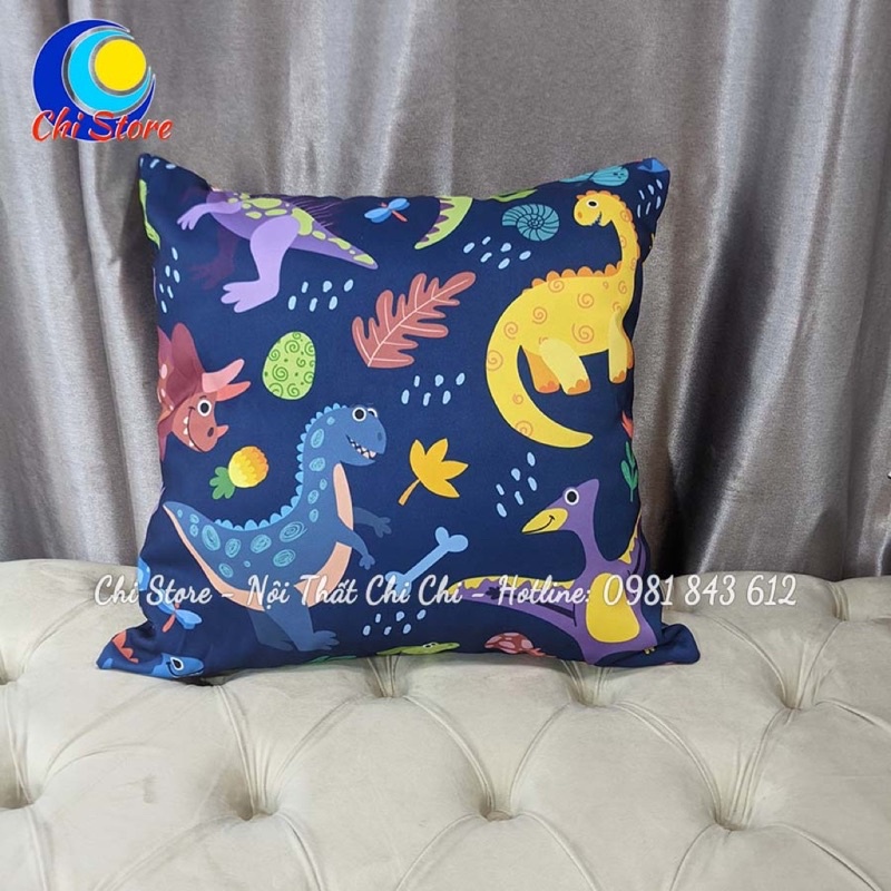 Gối Vuông Tựa Lưng Sofa 45x45cm, Gối Tựa Lưng Văn Phòng Trang Trí Vải Kaki Chống Thấm Nước