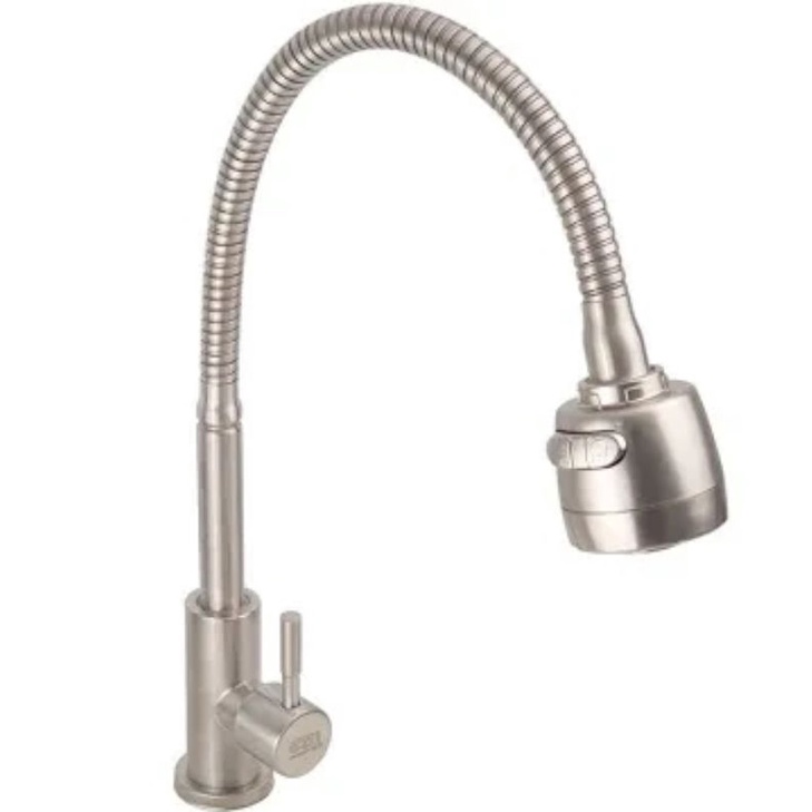 vòi chén lạnh inox 304 cần lò xo