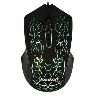 Chuột chuyên game bosston d608 led 7 màu tự chuyển, bh 12 tháng