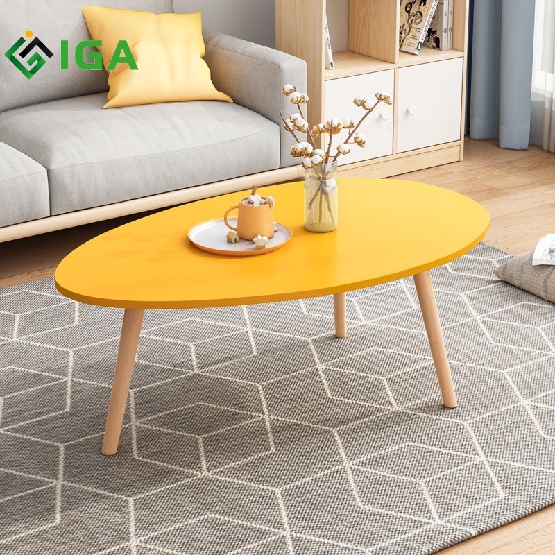 Bàn trà Bắc Âu hình trứng 1 tầng GP55