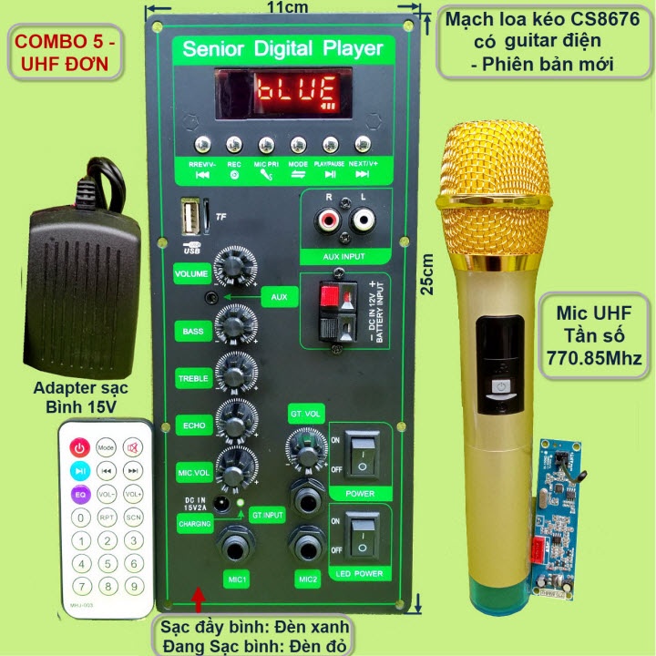 Mạch loa kéo CS8676 kèm micro