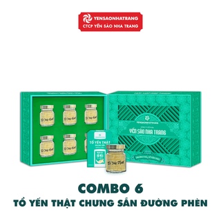 Set 6 Tổ Yến Thật Chưng Đường Phèn 70ml/Lọ - Bộ Quà Tặng Yến Sào Nha Trang