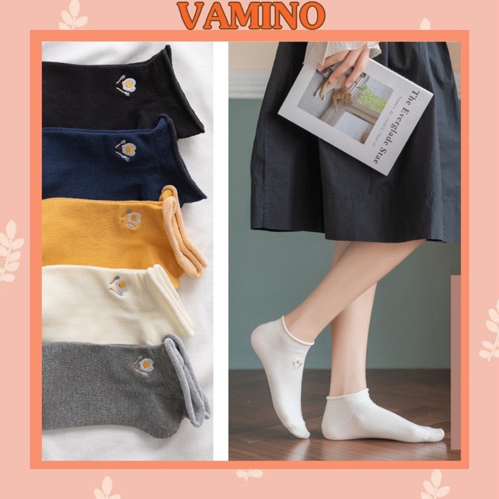 Vớ nữ Vamino tất hàn quốc in hình họa tiết đồ ăn nhẹ nhàng TN53