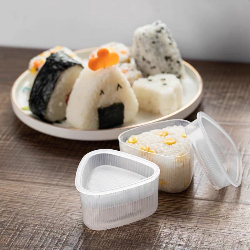 Combo khuôn ép cơm làm cơm nắm, khuôn làm sushi origini cho bé