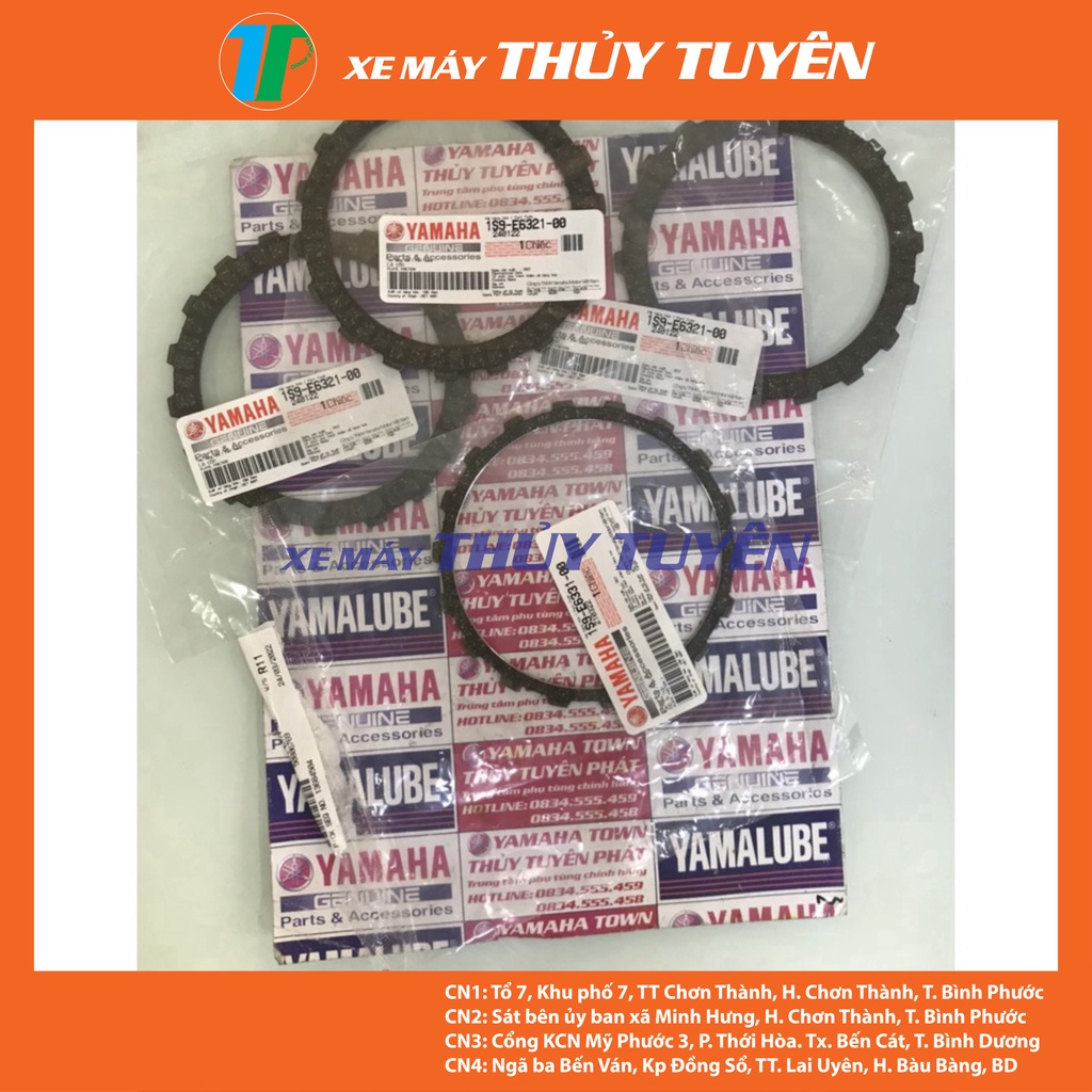 Bộ lá côn - lá bố và lá côn sắt xe Exciter 135 2006 đến 2009 côn tự động chính hãng yamaha