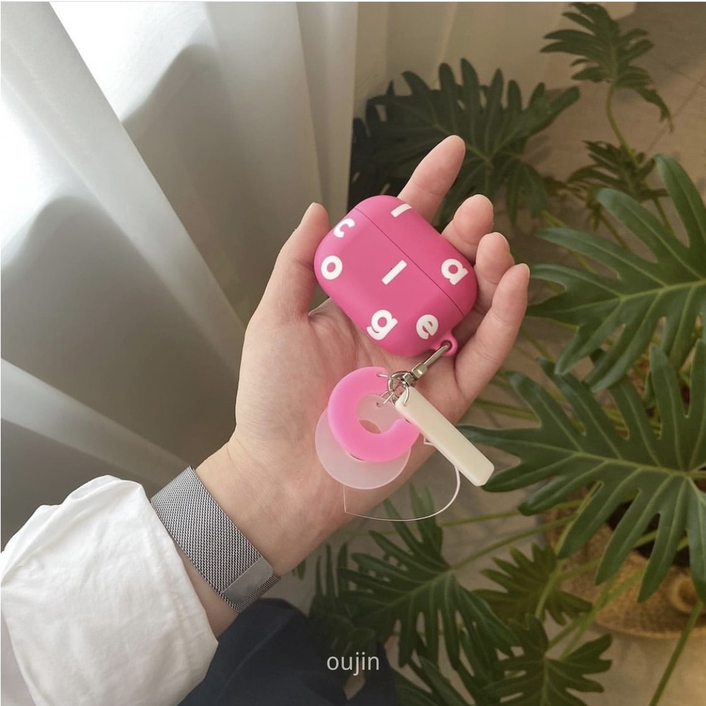 Vỏ Bảo Vệ Hộp Sạc Tai Nghe Bluetooth Không Dây airpods pro3 / air / pods2 Nhập Khẩu In Chữ Phong Cách Hàn Quốc Ốp