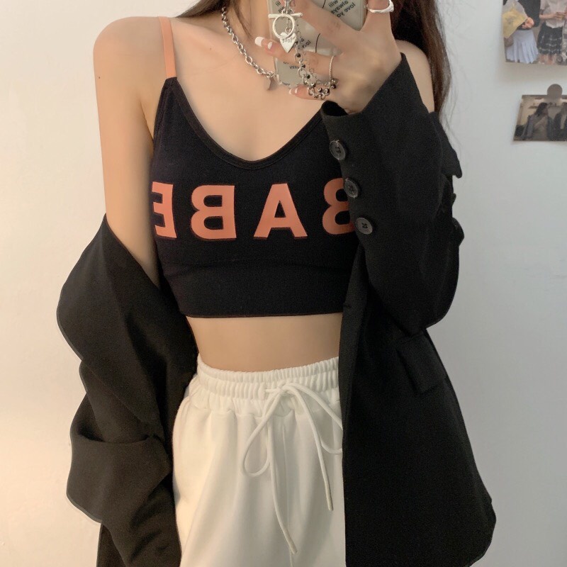 Áo Bra Babe Hàn Quốc, Dáng Basic, Mix Đồ Cực Xinh