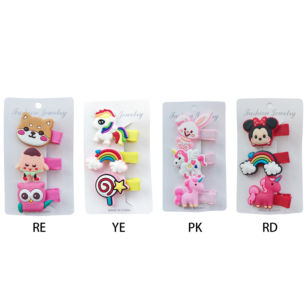 Set 3 Kẹp Tóc Xinh Xắn Cho Bé Gái