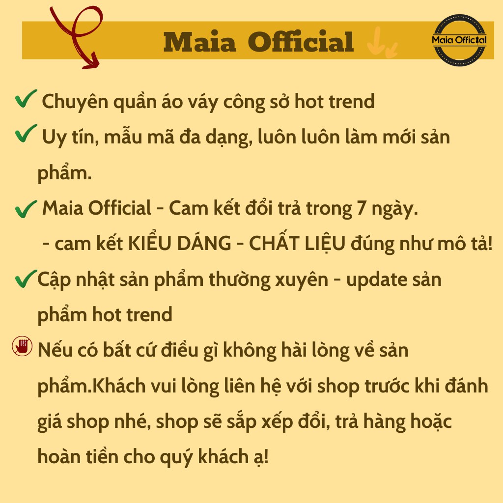 Chân váy công sở Maia Official (2 màu), kiểu đuôi cá, cách điệu, khóa kéo sau lưng CV502 | BigBuy360 - bigbuy360.vn