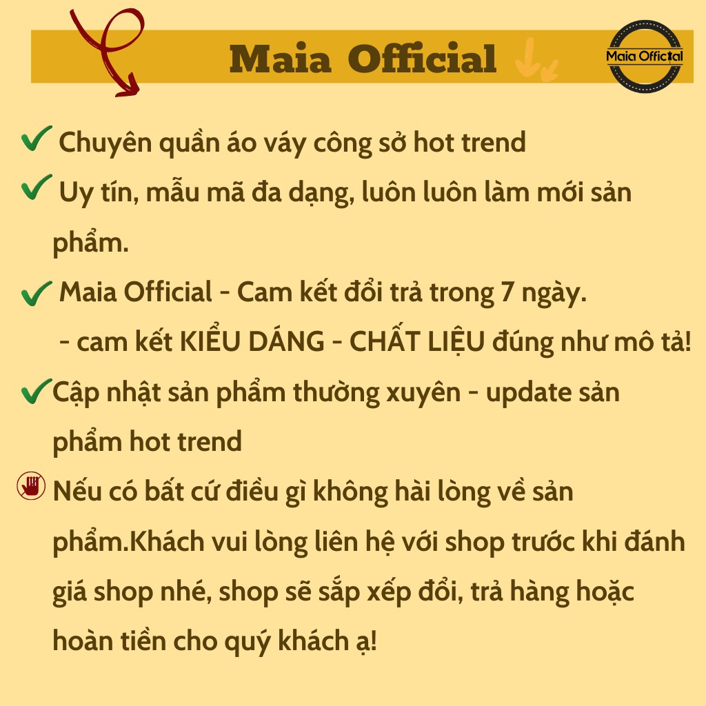 Chân váy công sở Maia Official (2 màu), kiểu đuôi cá, cách điệu, khóa kéo sau lưng CV502