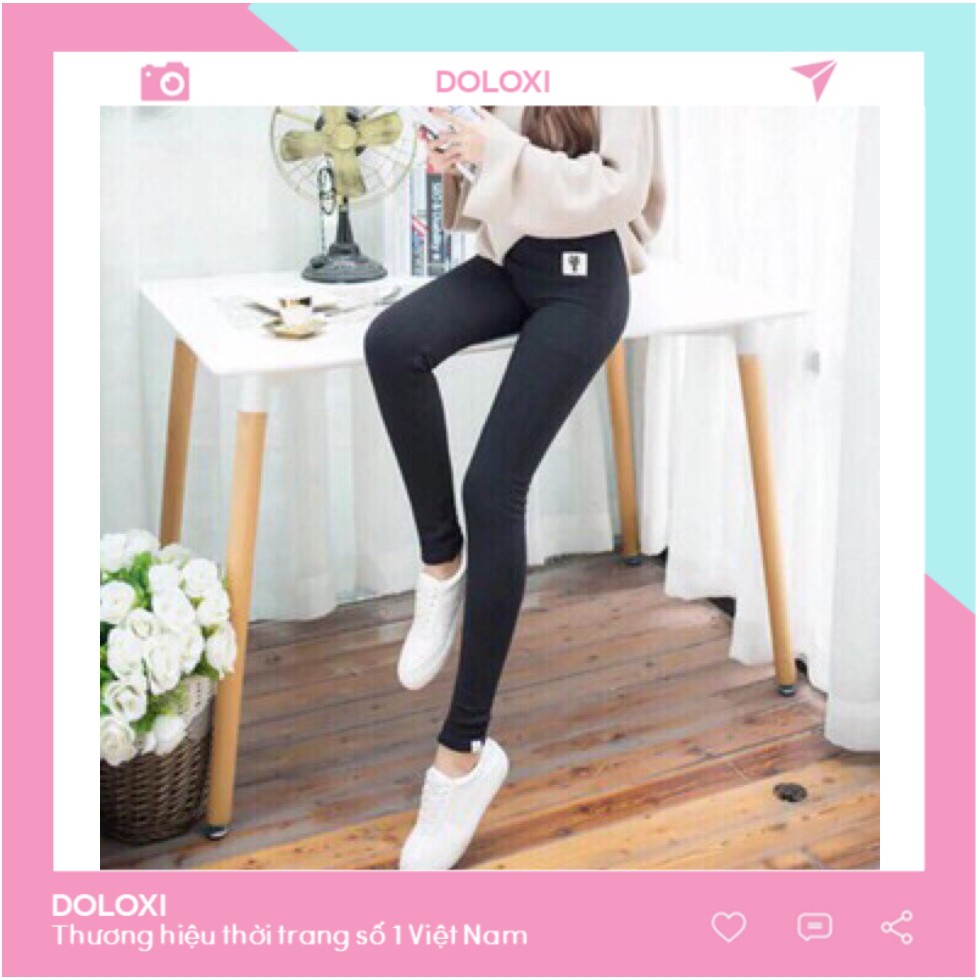 Quần legging nữ lưng cao cao cấp nỉ mèo lót lông dầy dặn ấm áp Q689