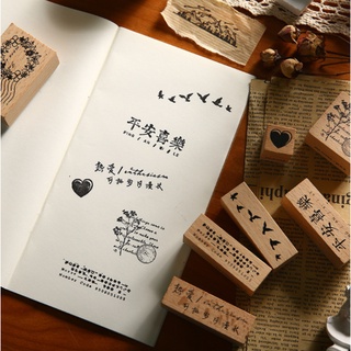 Dấu mộc gỗ DIY - trang trí thư tay - sổ tay - notebook - bullet journal