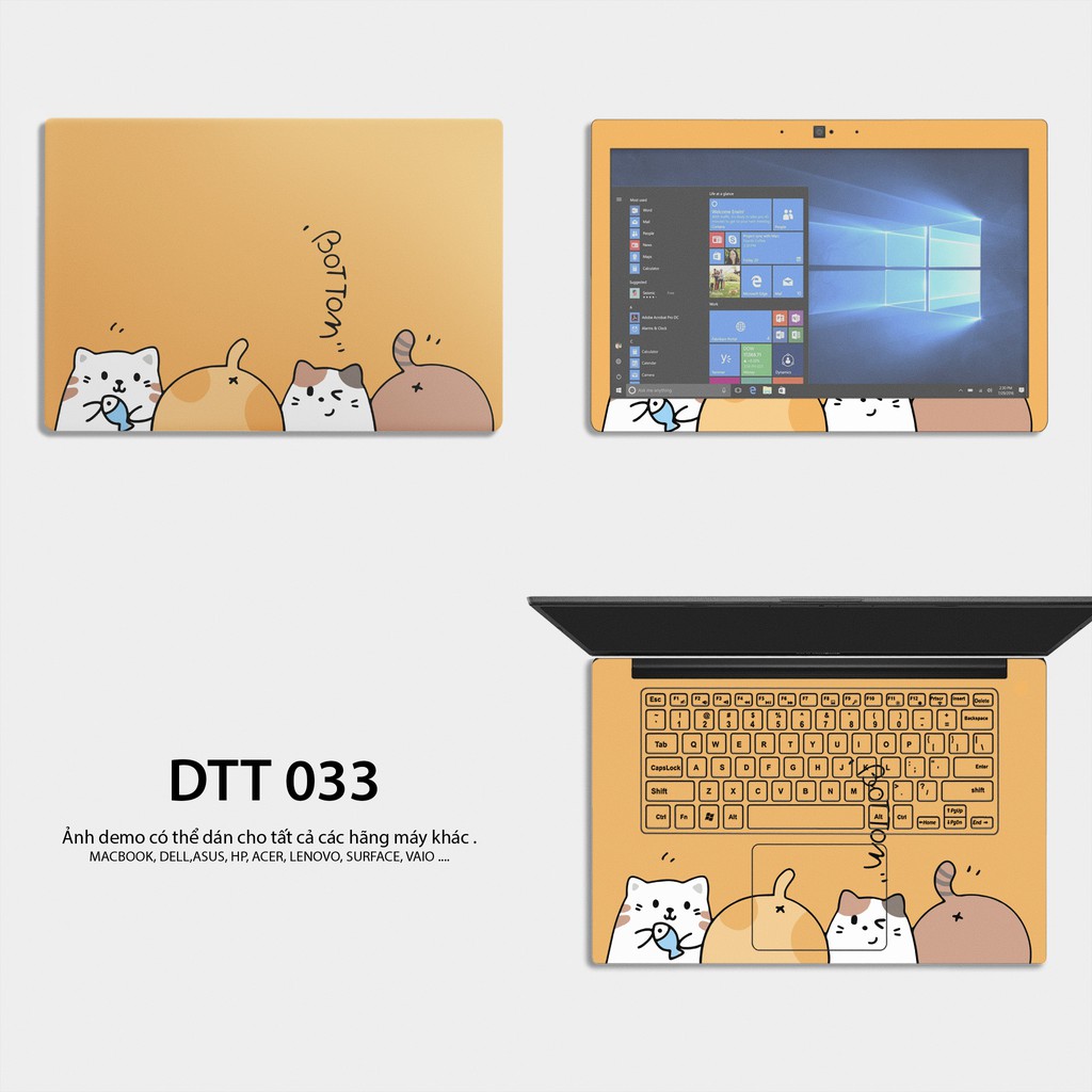 Miếng Dán Skin Laptop / Có mẫu decal dán cho tất cả các hãng máy tính