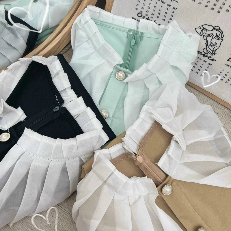 ‼️‼️đầm phi phối cổ dập li