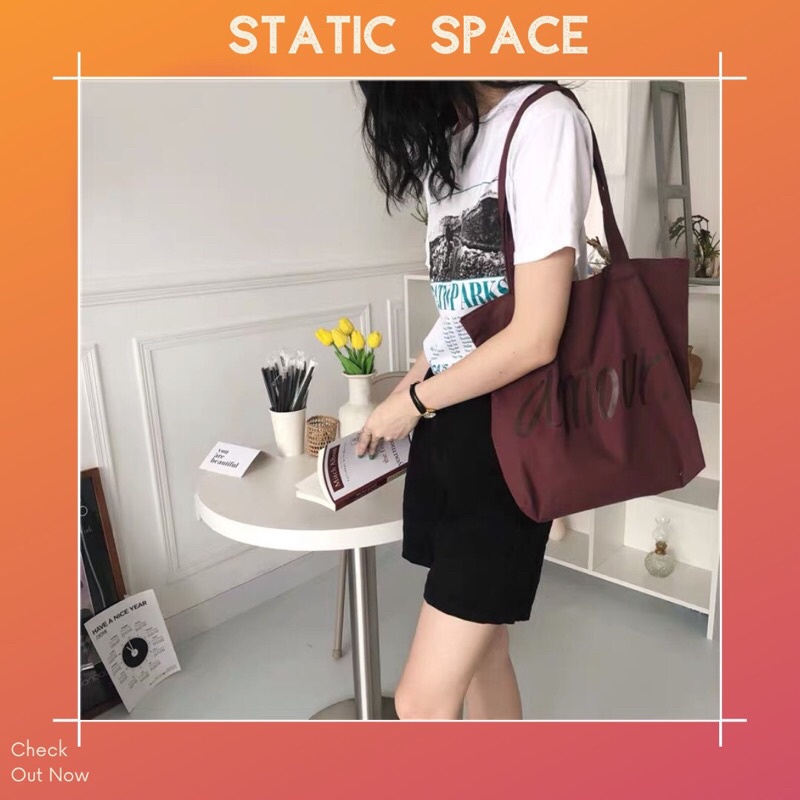 TÚI TOTE BAG DỄ THƯƠNG ULZZANG - STATIC SPACE