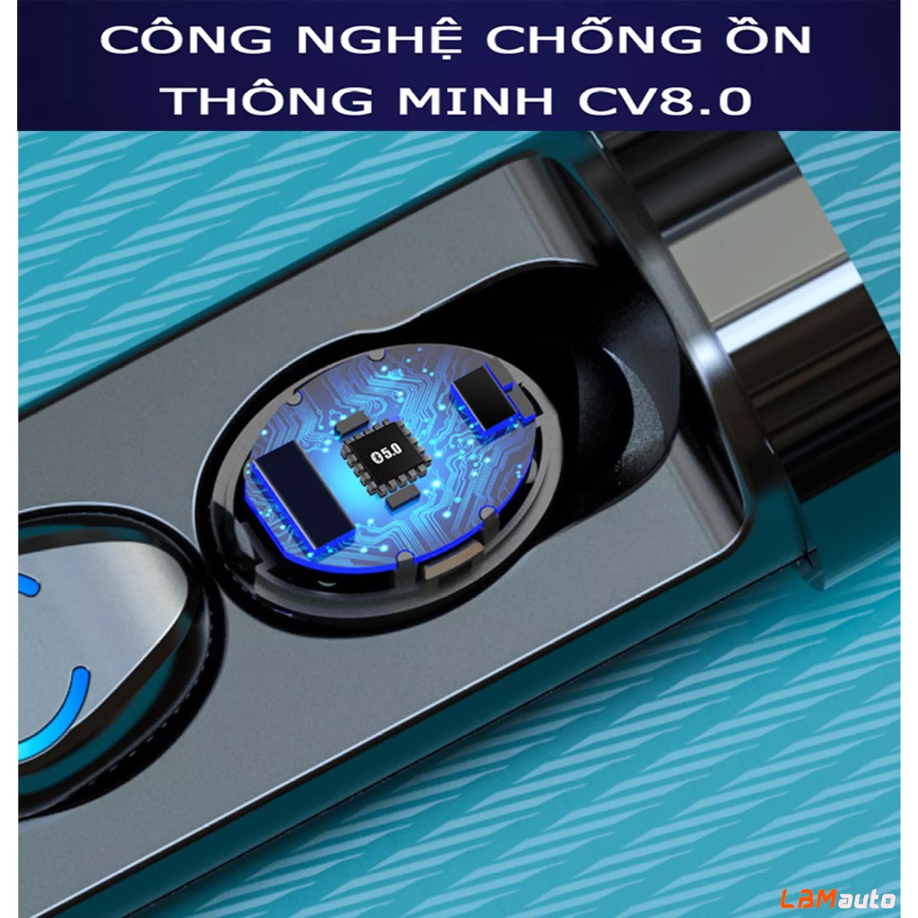 Tai Nghe không Dây Bluetooth Amoi Q19 Phiên Bản Cao Cấp Cảm Ứng, Chống Nước, Chống Ồn Chủ Động, Màn Led, Bluetooth 5.0