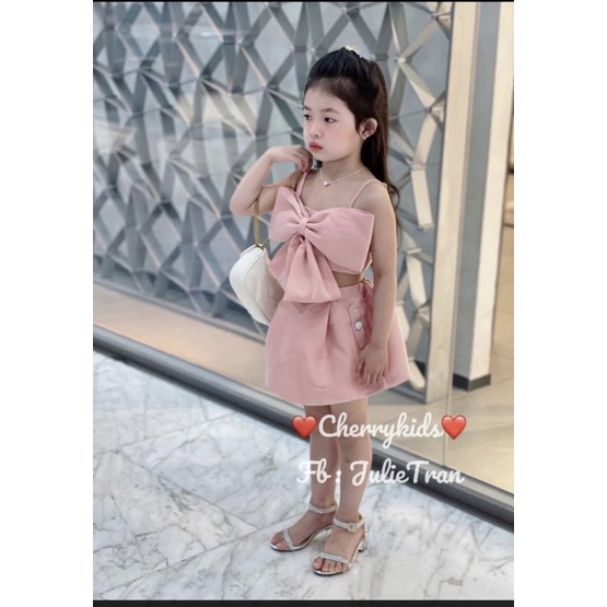 Bộ nơ dây phối cv siêu cưng 3 màu cho bé gái