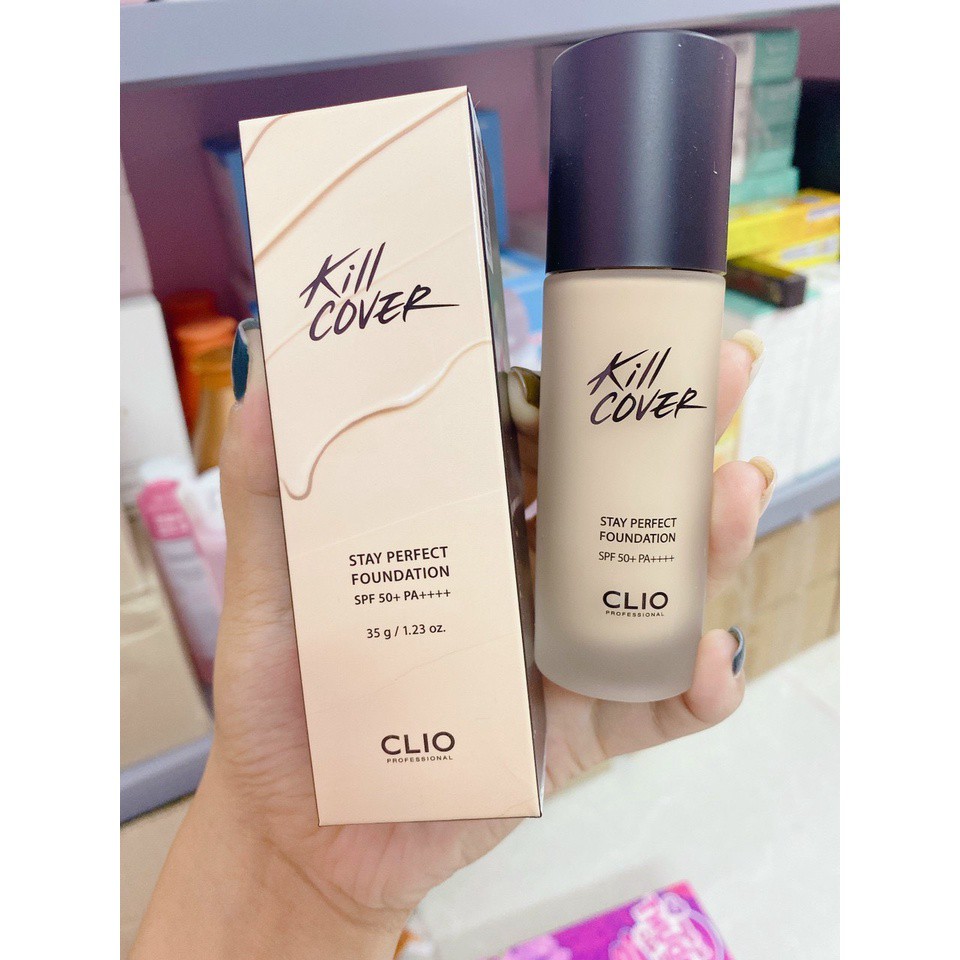 Kem nền Kill Cover Stay Perfect Foundation spf 50 PA ++++ tone 4 màu sáng tự nhiên