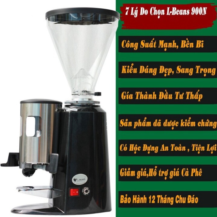 Máy xay cà phê chuyên nghiệp, công suất 360W dùng cho quán Cà phê - Thương hiệu cao cấp L-Beans - Hàng Chính Hãng {CHÍNH