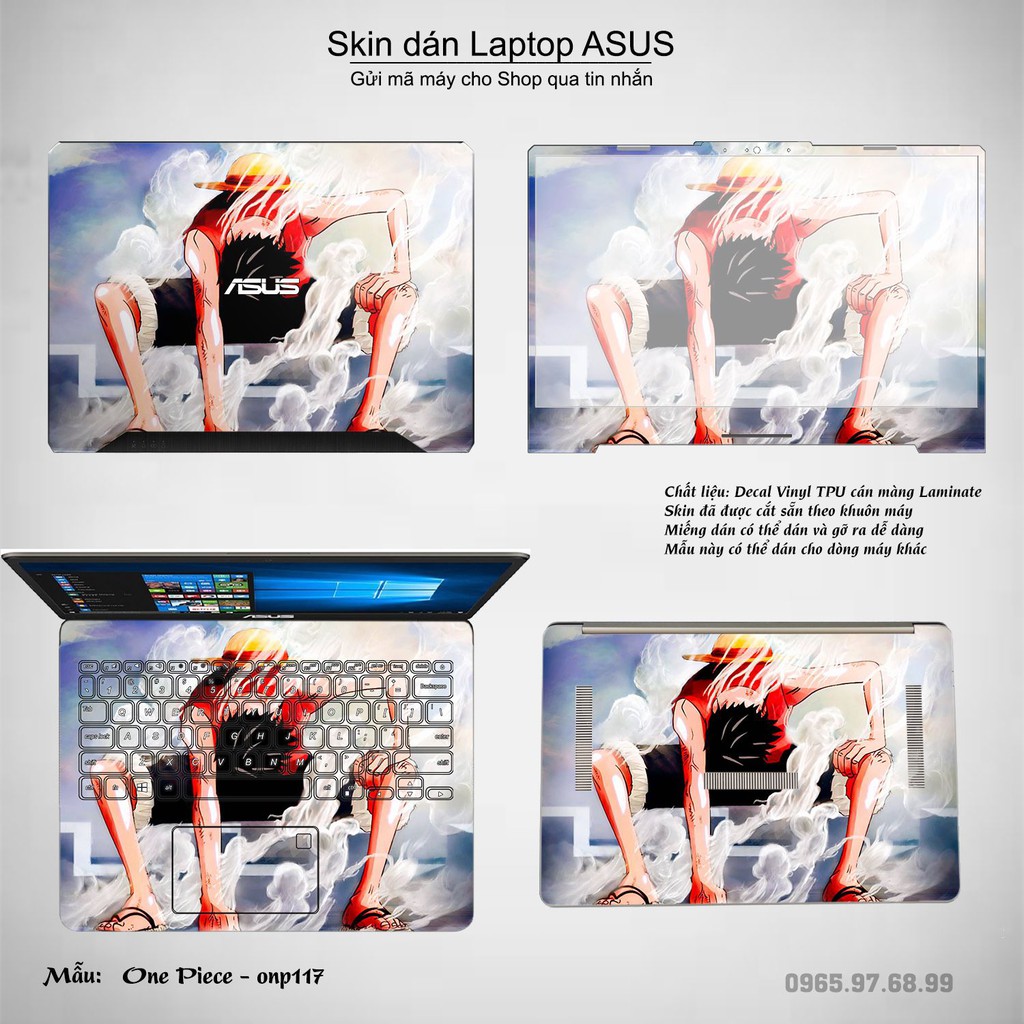 Skin dán Laptop Asus in hình One Piece _nhiều mẫu 13 (inbox mã máy cho Shop)