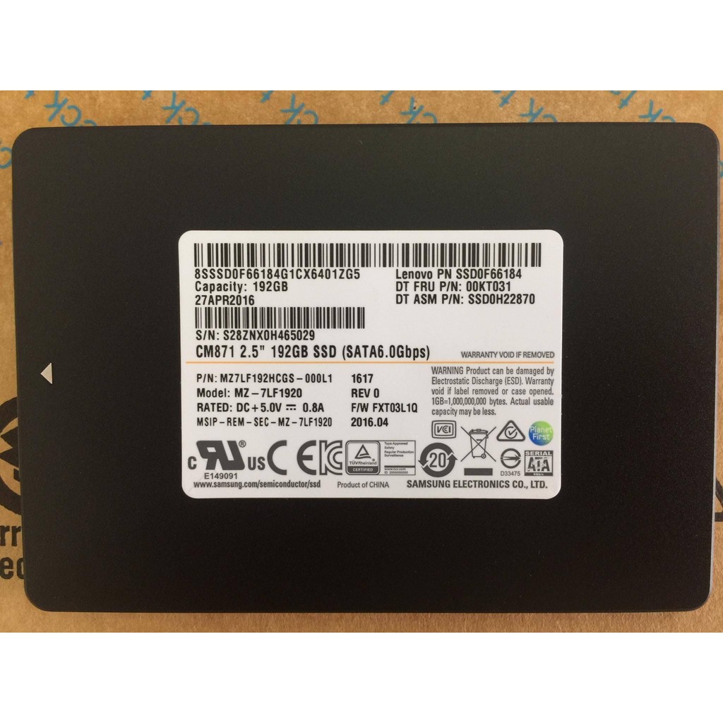 Ổ cứng SSD 2.5 inch SATA Samsung CM871 192GB mới 100%-bảo hành 3 năm