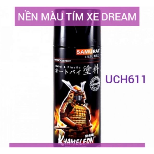 UCH611-xịt samurai màu lót nền (lưu ý: bắt buộc đi kèm theo với chai TCH611 để ra được màu tím dream)