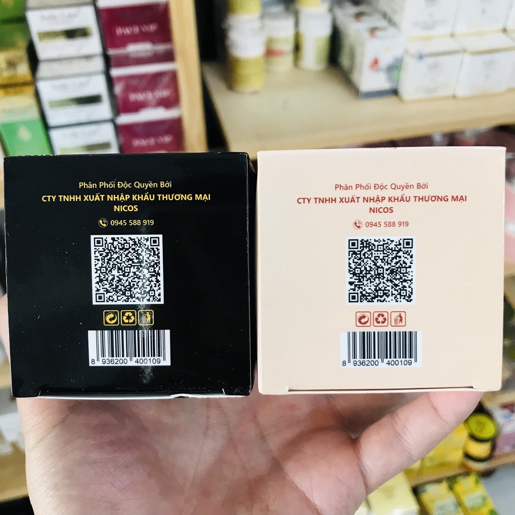 Combo 2 hộp Kem Face Cốt nám và Kem Cốt trắng nâng cơ ngày và đêm- Nicos Beauty 10g - Mẫu mới 2022