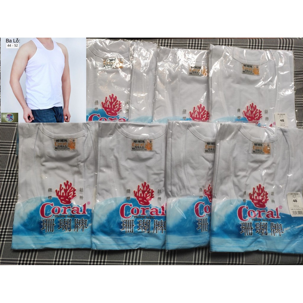 Áo Lá Nam 3 Lỗ Hàng CTy Việt Nam ( San Hô Size 44-&gt;52 )