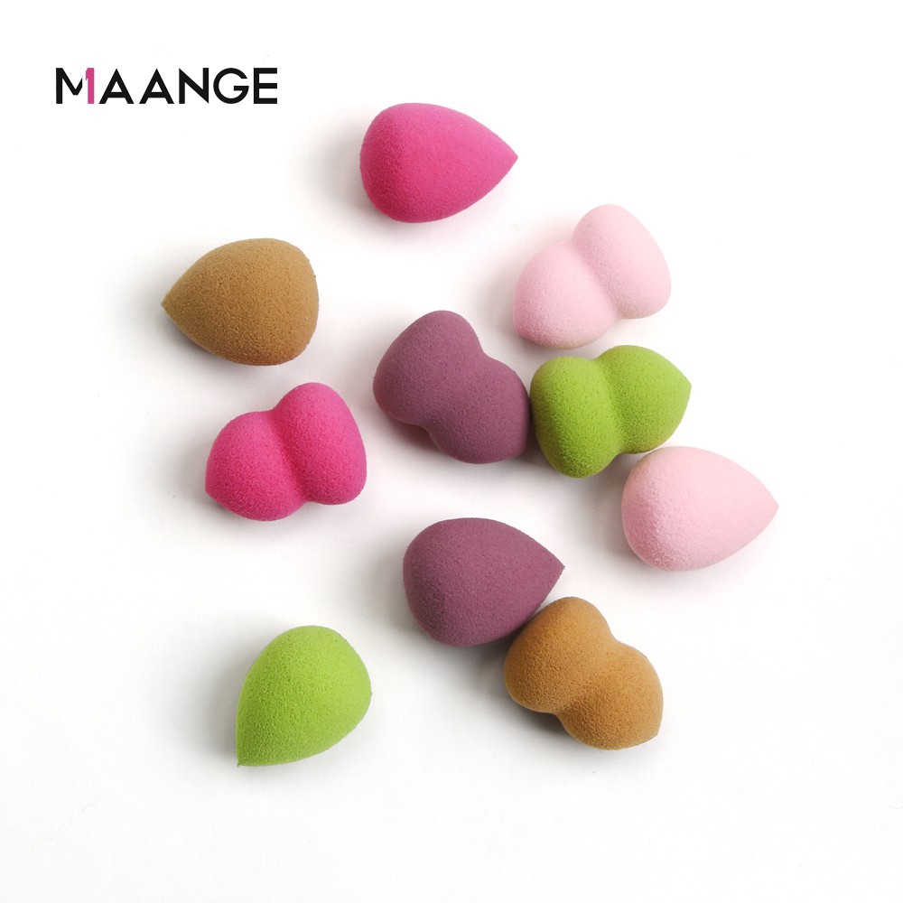 Set 10 bông phấn MAANGE trang điểm chuyên dụng chất lượng cao