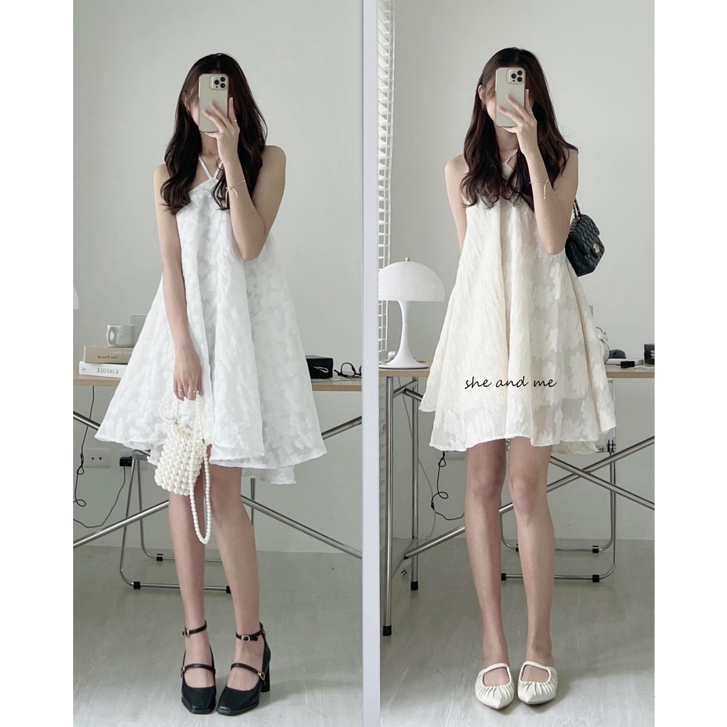 Moka Dress_Đầm Sơ Mi Cúc Dọc Tay Ngắn Chất Thô Mềm Hàng Quảng Châu Cực Xinh (Ảnh thật ở cuối)