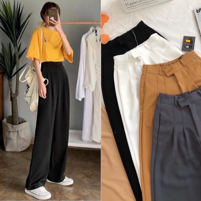 Quần Culottes vải tuyết mưa dày dặn ( form đẹp đỉnh như hình, ảnh thật 100% siêu đẹp sang xịn mịn)