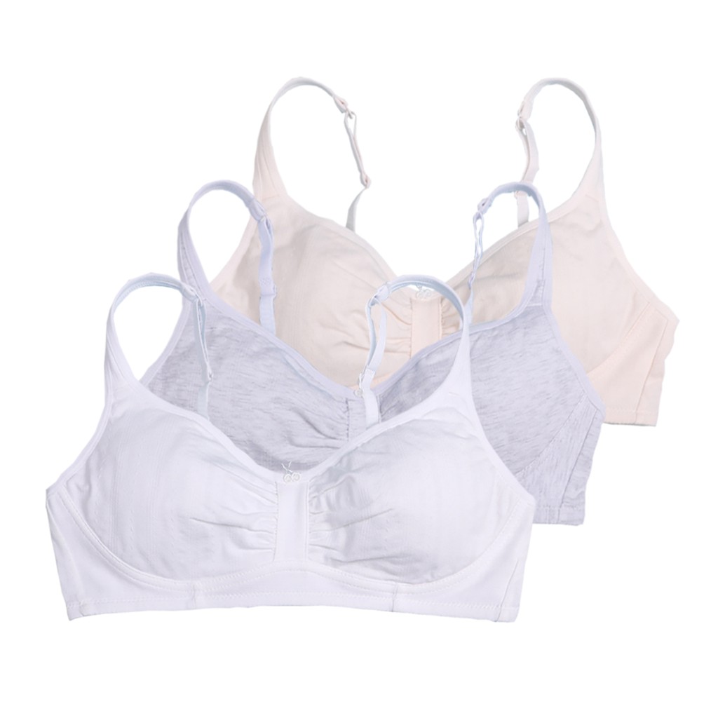 Combo đủ màu áo lót học sinh Purecotton chất liệu cotton cao cấp kiểu dáng cài khuy không đệm PC016 | BigBuy360 - bigbuy360.vn